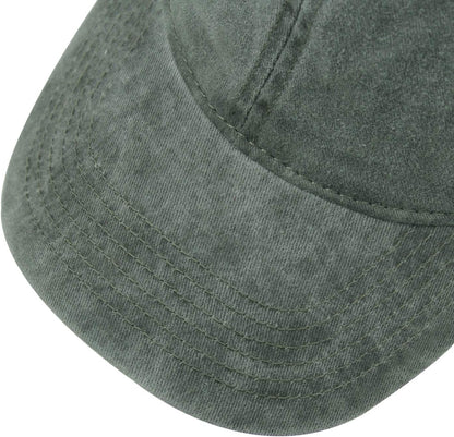 Men Women Washed Distressed Twill Cotton Baseball Cap Vintage Adjustable Dad Hat